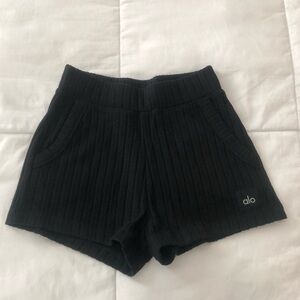 ALO Yoga Ribbed High Waist Take Comfort Shorts Size:XS